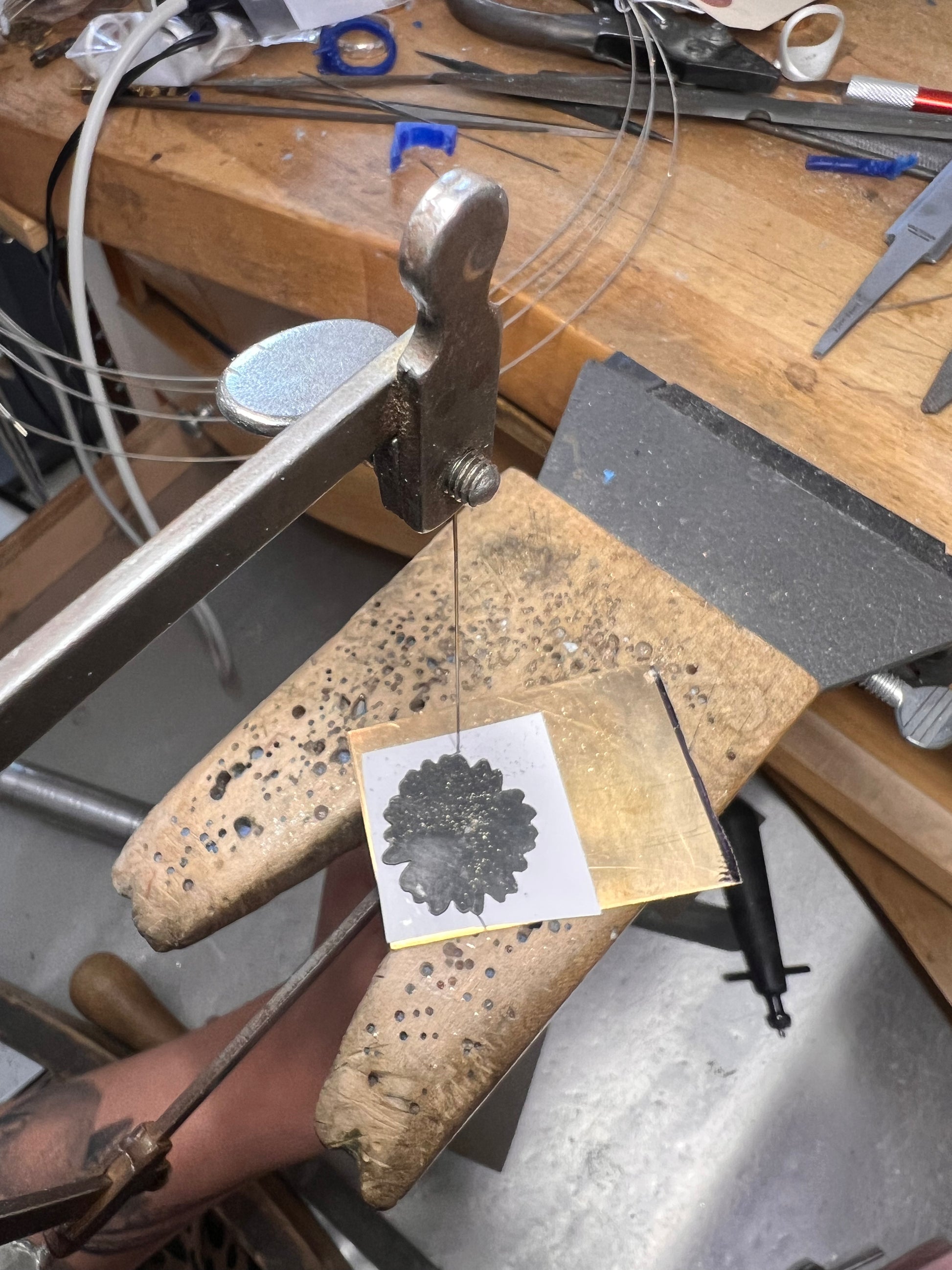 Eco printing and woggle workshop with Alloy Atelier, showing participants creating natural dye prints and woven woggles in a hands-on setting.